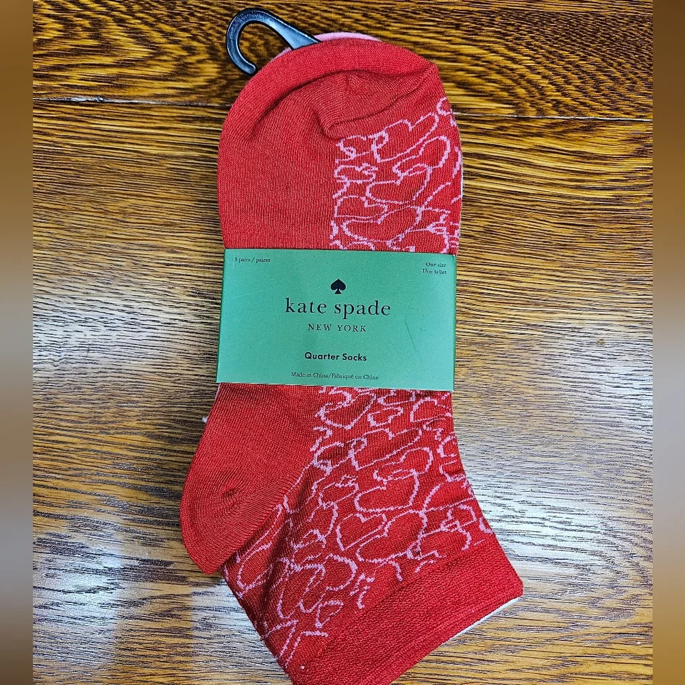 Kate Spade 3 Pack Quarter Socks NWT